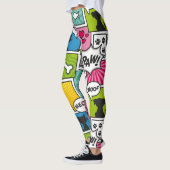 Comic Book Style Pet Patroon Leggings (Links)