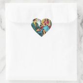 Comic Book Style Pop Art Voorstel Hart Sticker (Tas)