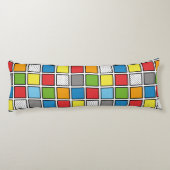 Comic Book Style Squares Body Pillow Lichaamskussen (Achterkant)
