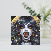 Comic Book Style Vampire Halloween Party (Staand voorkant)