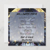 Comic Book Style Vampire Halloween Party (Achterkant)