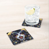 Comic Book Style Vampire Halloween Party Kartonnen Onderzetters (Insitu)