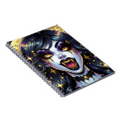 Comic Book Style Vampire Halloween Party Notitieboek (Rechterzijde)