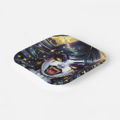 Comic Book Style Vampire Halloween Party Papieren Bordje (Gebogen)