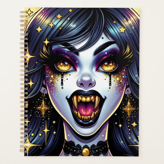 Comic Book Style Vampire Halloween Party Planner (Voorkant)