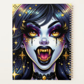 Comic Book Style Vampire Halloween Party Planner (Achterkant)