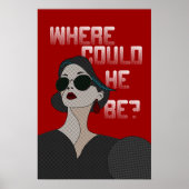 Comic Book Style Vrouw  Camp Poster (Voorkant)