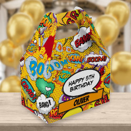 Comic Book Superheld Birthday Party Favor Box Bedankdoosjes