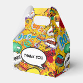 Comic Book Superheld Birthday Party Favor Box Bedankdoosjes (Achterkant)