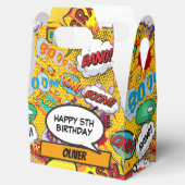Comic Book Superheld Birthday Party Favor Box Bedankdoosjes (Geopend)