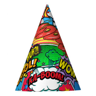 Comic Book Superheld Birthday Party Feesthoedjes