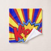 Comic Book Superheld Kapow! Dataset Bad Handdoek (Wasdoekje)
