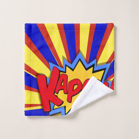 Comic Book Superheld Kapow! Dataset Bad Handdoek (Wasdoekje)