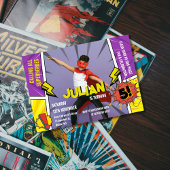 Comic Book Superhero 5th Boys Verjaardag Kaart