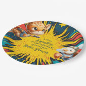 Comic Book Superhero Boy Baby shower Papieren Bordje (Gekanteld)