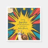 Comic Book Superhero Boy Baby shower Servet (Voorkant)