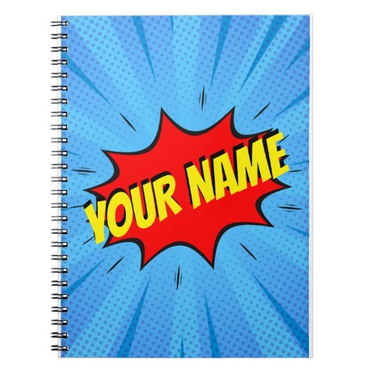 Comic Book Superhero Custom Spiral Notitieboek (Voorkant)