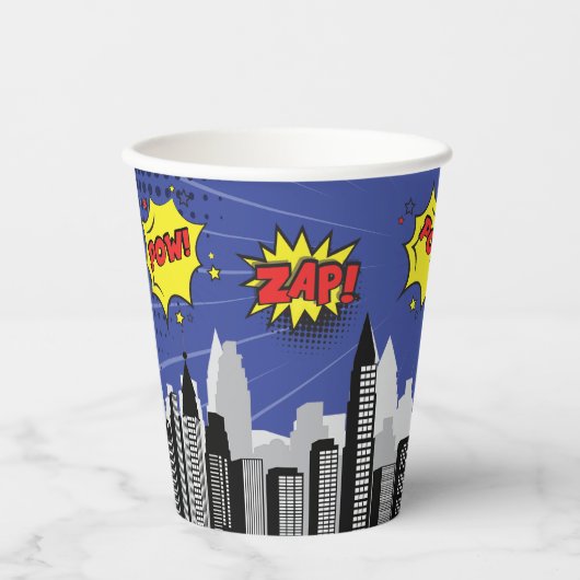 Comic Book Superhero Unieke Jongen Verjaardag Papieren Bekers (Voorkant)