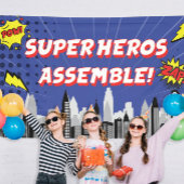 Comic Book Superhero Unieke Jongen Verjaardag Spandoek