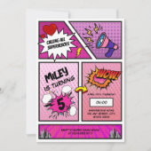 Comic Book Superhero Unieke Verjaardag van het Mei Kaart (Voorkant)