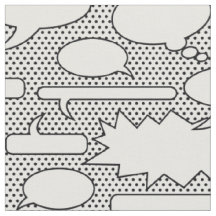 Comic Book Talk Bubbles Fabric
