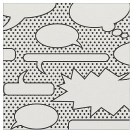 Comic Book Talk Bubbles Fabric Stof