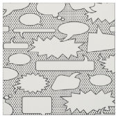 Comic Book Talk Bubbles Fabric Stof (Swatch)