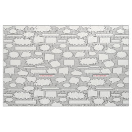 Comic Book Talk Bubbles Fabric Stof