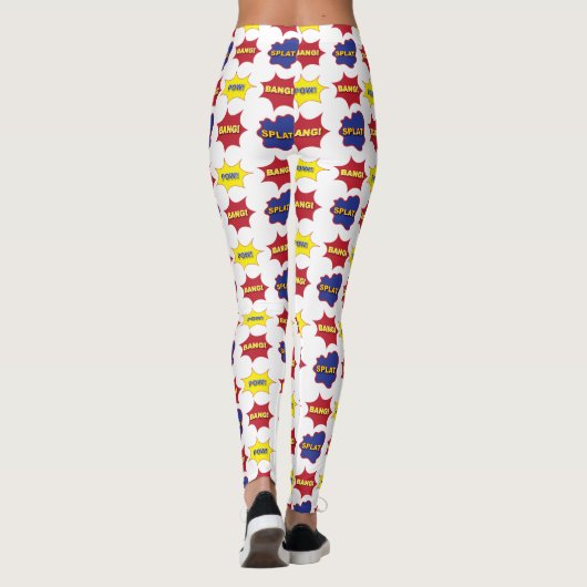 Comic Book Text Bubbles Leggings (Achterkant)