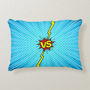 Comic book versus background, klassiek pop-art sty accent kussen