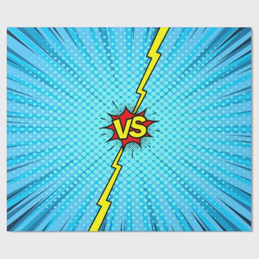 Comic book versus background, klassiek pop-art sty cadeaupapier (Vlak)