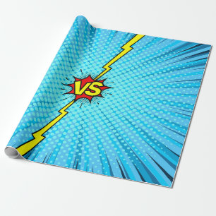 Comic book versus background, klassiek pop-art sty cadeaupapier