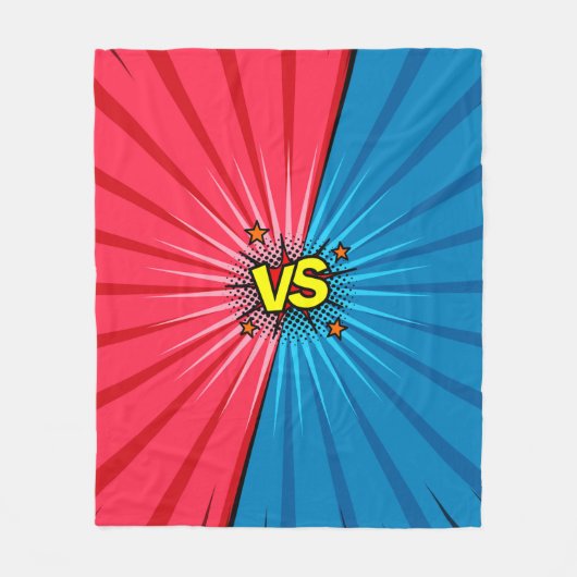 Comic book versus background, klassiek pop-art sty fleece deken (Voorkant)