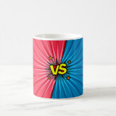 Comic book versus background, klassiek pop-art sty koffiemok (Center)