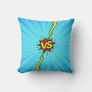 Comic book versus background, klassiek pop-art sty kussen