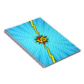 Comic book versus background, klassiek pop-art sty notitieboek (Rechterzijde)