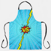 Comic book versus background, klassiek pop-art sty schort (Voorkant)