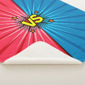 Comic book versus background, klassiek pop-art sty sherpa deken (3/4)