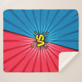 Comic book versus background, klassiek pop-art sty sherpa deken (Voorkant (horizontaal))