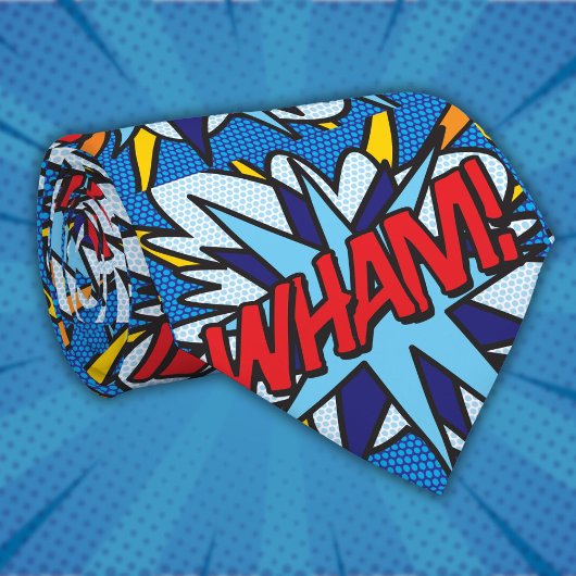 Comic Book WHAM Pop Art Superheld Stropdas