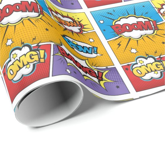 Comic Book Wrapping Paper Cadeaupapier (Rol Hoek)