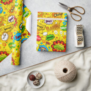 Comic Book Wrapping Paper Cadeaupapier