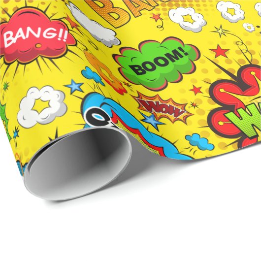 Comic Book Wrapping Paper Cadeaupapier (Rol Hoek)