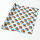 Comic Book Wrapping Paper Cadeaupapier (Uitgerold)