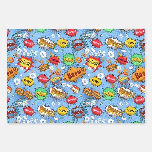 Comic Book Wrapping Paper Set (Voorkant 2)