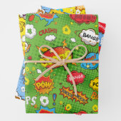 Comic Book Wrapping Paper Set (In situ)