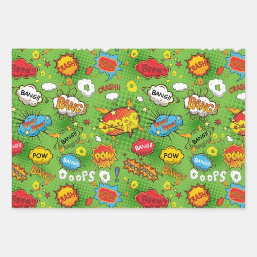 Comic Book Wrapping Paper Set (Voorkant)