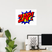 Comic Book Zap Poster (Thuiskantoor)