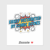 Comic Books Lover Funny Gift Sticker (Vel)