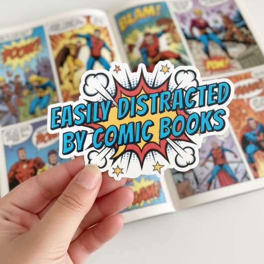 Comic Books Lover Funny Gift Sticker